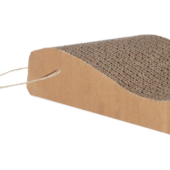 Relaxdays Cat Scratching Cardboard Wavy with Catnip Cat Toy Corrugated Cardboard for Hanging Height 5.5 x 45.5 x 12 cm Brown Relaxdays Cat Scratching Cardboard Wavy with Catnip Cat Toy Corrugated Cardboard for Hanging Height 5.5 x 45.5 x 12 cm Brown