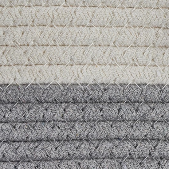 Relaxdays Cesta de algodón para Gatos Cat Bed, Cats & Small Dogs, H x D: 16.5 x 41 cm, Pompoms, Cotton, Braided Cat Basket, Grey/White Relaxdays Cesta de algodón para Gatos Cat Bed, Cats & Small Dogs, H x D: 16.5 x 41 cm, Pompoms, Cotton, Braided Cat Basket, Grey/White