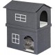 Relaxdays Fabric Cat House, Cat Cave with 2 Entrances, H x W x D: 71.5 x 62.5 x 44 cm, Foldable Animal Cave, Dark Grey Relaxdays Fabric Cat House, Cat Cave with 2 Entrances, H x W x D: 71.5 x 62.5 x 44 cm, Foldable Animal Cave, Dark Grey