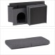 Relaxdays Foldable Cat Cave Heavy Duty Bench, Indoor Cat Furniture, Animal Hideout, H x W x D: 38.5 x 74.5 x 37 cm, Grey Relaxdays Foldable Cat Cave Heavy Duty Bench, Indoor Cat Furniture, Animal Hideout, H x W x D: 38.5 x 74.5 x 37 cm, Grey