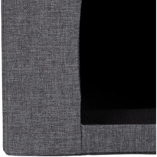 Relaxdays Foldable Cat Cave Heavy Duty Bench, Indoor Cat Furniture, Animal Hideout, H x W x D: 38.5 x 74.5 x 37 cm, Grey Relaxdays Foldable Cat Cave Heavy Duty Bench, Indoor Cat Furniture, Animal Hideout, H x W x D: 38.5 x 74.5 x 37 cm, Grey