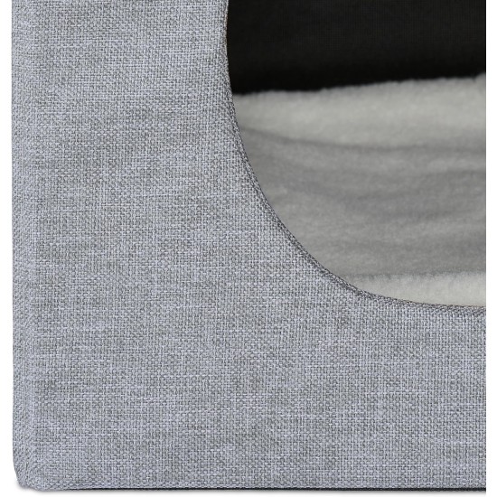 Relaxdays Foldable Cat Cave Heavy Duty Bench, Indoor Cat Furniture, Animal Hideout, H x W x D: 38.5 x 74.5 x 37 cm, Grey Relaxdays Foldable Cat Cave Heavy Duty Bench, Indoor Cat Furniture, Animal Hideout, H x W x D: 38.5 x 74.5 x 37 cm, Grey