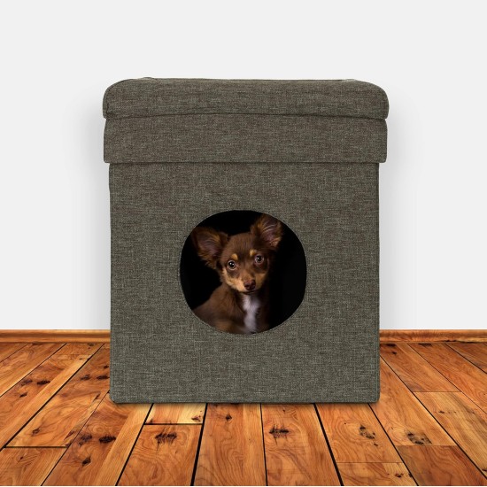 Relaxdays Foldable Cat Cave Heavy Duty Bench, Indoor Cat Furniture, Animal Hideout, H x W x D: 38.5 x 74.5 x 37 cm, Grey Relaxdays Foldable Cat Cave Heavy Duty Bench, Indoor Cat Furniture, Animal Hideout, H x W x D: 38.5 x 74.5 x 37 cm, Grey