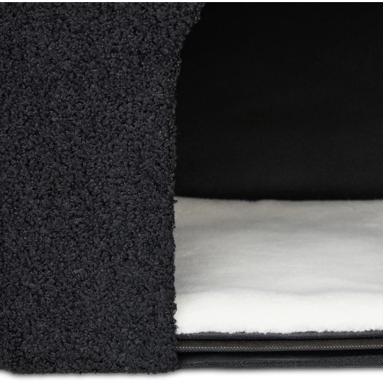 Relaxdays Foldable Cat Cave Heavy Duty Bench, Indoor Cat Furniture, Animal Hideout, H x W x D: 38.5 x 74.5 x 37 cm, Grey Relaxdays Foldable Cat Cave Heavy Duty Bench, Indoor Cat Furniture, Animal Hideout, H x W x D: 38.5 x 74.5 x 37 cm, Grey