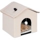 Relaxdays Foldable Cat Cave Heavy Duty Bench, Indoor Cat Furniture, Animal Hideout, H x W x D: 38.5 x 74.5 x 37 cm, Grey Relaxdays Foldable Cat Cave Heavy Duty Bench, Indoor Cat Furniture, Animal Hideout, H x W x D: 38.5 x 74.5 x 37 cm, Grey
