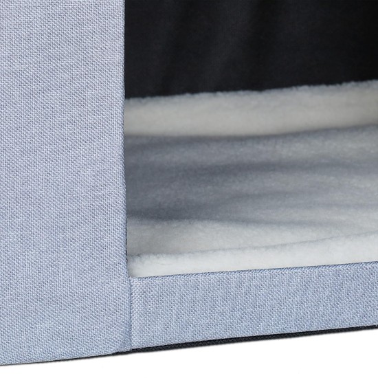 Relaxdays Foldable Cat Cave Heavy Duty Bench, Indoor Cat Furniture, Animal Hideout, H x W x D: 38.5 x 74.5 x 37 cm, Grey Relaxdays Foldable Cat Cave Heavy Duty Bench, Indoor Cat Furniture, Animal Hideout, H x W x D: 38.5 x 74.5 x 37 cm, Grey
