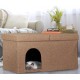 Relaxdays Foldable Cat Cave Heavy Duty Bench, Indoor Cat Furniture, Animal Hideout, HBT 38.5 x 74.5 x 37 cm, Light Brown Relaxdays Foldable Cat Cave Heavy Duty Bench, Indoor Cat Furniture, Animal Hideout, HBT 38.5 x 74.5 x 37 cm, Light Brown