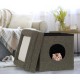 Relaxdays Foldable Cat Cave Heavy Duty Bench, Indoor Cat Furniture, Animal Hideout, HBT 38.5 x 74.5 x 37 cm, Light Brown Relaxdays Foldable Cat Cave Heavy Duty Bench, Indoor Cat Furniture, Animal Hideout, HBT 38.5 x 74.5 x 37 cm, Light Brown
