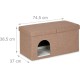 Relaxdays Foldable Cat Cave Heavy Duty Bench, Indoor Cat Furniture, Animal Hideout, HBT 38.5 x 74.5 x 37 cm, Light Brown Relaxdays Foldable Cat Cave Heavy Duty Bench, Indoor Cat Furniture, Animal Hideout, HBT 38.5 x 74.5 x 37 cm, Light Brown