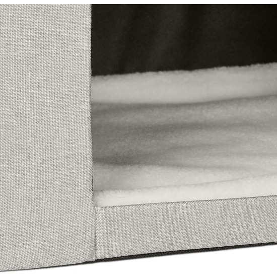 Relaxdays Foldable Cat Cave Heavy Duty Bench, Indoor Cat Furniture, Animal Hideout, HBT 38.5 x 74.5 x 37 cm, Light Brown Relaxdays Foldable Cat Cave Heavy Duty Bench, Indoor Cat Furniture, Animal Hideout, HBT 38.5 x 74.5 x 37 cm, Light Brown