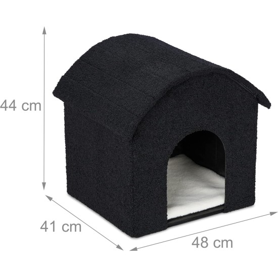 Relaxdays Foldable Cat Cave Heavy Duty Bench, Indoor Cat Furniture, Animal Hideout, HBT 38.5 x 74.5 x 37 cm, Light Brown Relaxdays Foldable Cat Cave Heavy Duty Bench, Indoor Cat Furniture, Animal Hideout, HBT 38.5 x 74.5 x 37 cm, Light Brown