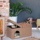 Relaxdays Foldable Cat Cave Heavy Duty Bench, Indoor Cat Furniture, Animal Hideout, HBT 38.5 x 74.5 x 37 cm, Light Brown Relaxdays Foldable Cat Cave Heavy Duty Bench, Indoor Cat Furniture, Animal Hideout, HBT 38.5 x 74.5 x 37 cm, Light Brown