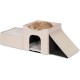 Relaxdays Foldable Cat Cave Heavy Duty Bench, Indoor Cat Furniture, Animal Hideout, HBT 38.5 x 74.5 x 37 cm, Light Brown Relaxdays Foldable Cat Cave Heavy Duty Bench, Indoor Cat Furniture, Animal Hideout, HBT 38.5 x 74.5 x 37 cm, Light Brown