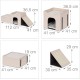 Relaxdays Foldable Cat Cave Heavy Duty Bench, Indoor Cat Furniture, Animal Hideout, HBT 38.5 x 74.5 x 37 cm, Light Brown Relaxdays Foldable Cat Cave Heavy Duty Bench, Indoor Cat Furniture, Animal Hideout, HBT 38.5 x 74.5 x 37 cm, Light Brown