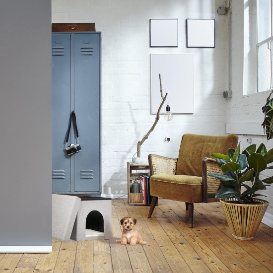 Relaxdays Foldable Cat Cave Heavy Duty Bench, Indoor Cat Furniture, Animal Hideout, HBT 38.5 x 74.5 x 37 cm, Light Brown Relaxdays Foldable Cat Cave Heavy Duty Bench, Indoor Cat Furniture, Animal Hideout, HBT 38.5 x 74.5 x 37 cm, Light Brown