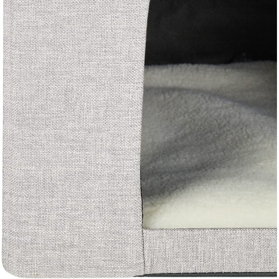 Relaxdays Foldable Cat Cave Heavy Duty Bench, Indoor Cat Furniture, Animal Hideout, HBT 38.5 x 74.5 x 37 cm, Light Brown Relaxdays Foldable Cat Cave Heavy Duty Bench, Indoor Cat Furniture, Animal Hideout, HBT 38.5 x 74.5 x 37 cm, Light Brown