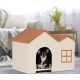 Relaxdays Foldable Cat Cave Heavy Duty Bench, Indoor Cat Furniture, Animal Hideout, HBT 38.5 x 74.5 x 37 cm, Light Brown Relaxdays Foldable Cat Cave Heavy Duty Bench, Indoor Cat Furniture, Animal Hideout, HBT 38.5 x 74.5 x 37 cm, Light Brown