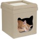 Relaxdays Foldable Cat Cave Heavy Duty Bench, Indoor Cat Furniture, Animal Hideout, HBT 38.5 x 74.5 x 37 cm, Light Brown Relaxdays Foldable Cat Cave Heavy Duty Bench, Indoor Cat Furniture, Animal Hideout, HBT 38.5 x 74.5 x 37 cm, Light Brown