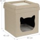 Relaxdays Foldable Cat Cave Heavy Duty Bench, Indoor Cat Furniture, Animal Hideout, HBT 38.5 x 74.5 x 37 cm, Light Brown Relaxdays Foldable Cat Cave Heavy Duty Bench, Indoor Cat Furniture, Animal Hideout, HBT 38.5 x 74.5 x 37 cm, Light Brown