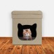 Relaxdays Indoor Cat Cave Sleeping Place for Velvet Paws, Cat Box 2 Levels, Foldable, HBT: 44 x 40 x 40 cm, Brown/White Relaxdays Indoor Cat Cave Sleeping Place for Velvet Paws, Cat Box 2 Levels, Foldable, HBT: 44 x 40 x 40 cm, Brown/White