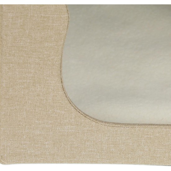Relaxdays Indoor Cat Cave Sleeping Place for Velvet Paws, Cat Box 2 Levels, Foldable, HBT: 44 x 40 x 40 cm, Brown/White Relaxdays Indoor Cat Cave Sleeping Place for Velvet Paws, Cat Box 2 Levels, Foldable, HBT: 44 x 40 x 40 cm, Brown/White