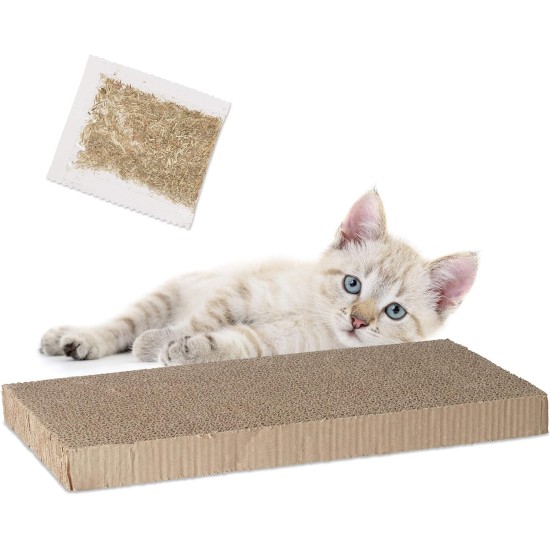 Relaxdays Scratching Cardboard Rectangular with Catnip Cat Toy Corrugated Cardboard Scratching Surface HBT 4 x 45.5 x 23.5 cm Brown Relaxdays Scratching Cardboard Rectangular with Catnip Cat Toy Corrugated Cardboard Scratching Surface HBT 4 x 45.5 x 23.5 cm Brown