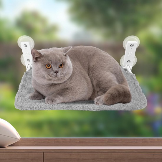 Riloventa Cat Hammock, Cat Hammock, Cat Lounger Window, Cat Bed Windowsill, Window Sill Cushion, Cat Window Sill Lounger, Hammock Seat Window Pane, Grey Riloventa Cat Hammock, Cat Hammock, Cat Lounger Window, Cat Bed Windowsill, Window Sill Cushion, Cat Window Sill Lounger, Hammock Seat Window Pane, Grey