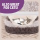 Rosewood 40 Winks Snuggle Plush Pet Bed, 15-inch, Grey/Cream Rosewood 40 Winks Snuggle Plush Pet Bed, 15-inch, Grey/Cream