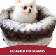 Rosewood 40 Winks Snuggle Plush Pet Bed, 20-inch, Grey/Cream Rosewood 40 Winks Snuggle Plush Pet Bed, 20-inch, Grey/Cream