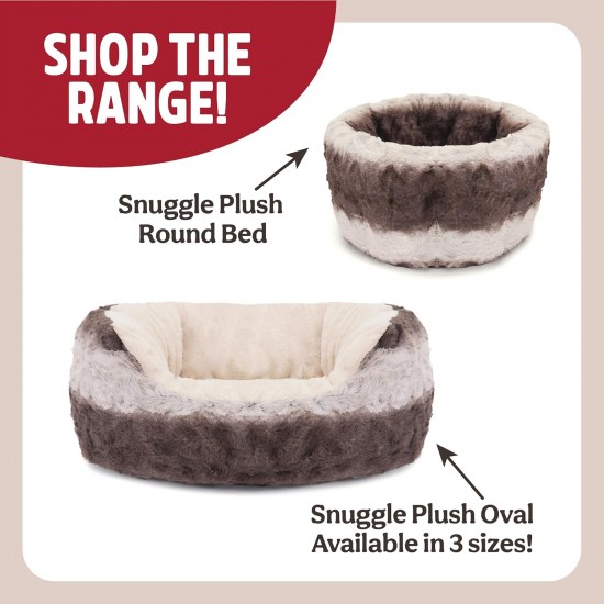 Rosewood 40 Winks Snuggle Plush Pet Bed, 20-inch, Grey/Cream Rosewood 40 Winks Snuggle Plush Pet Bed, 20-inch, Grey/Cream