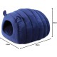 Rosewood Luxury Velvet Caterpillar Bed for Cats - Navy Blue