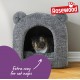 Rosewood Teddy Bear Cat Bed, 38 x 38 cm, Grey Rosewood Teddy Bear Cat Bed, 38 x 38 cm, Grey