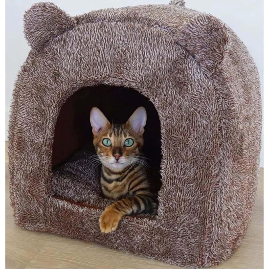 Rosewood Teddy Bear Cat Bed, 38 x 38 cm, Grey Rosewood Teddy Bear Cat Bed, 38 x 38 cm, Grey