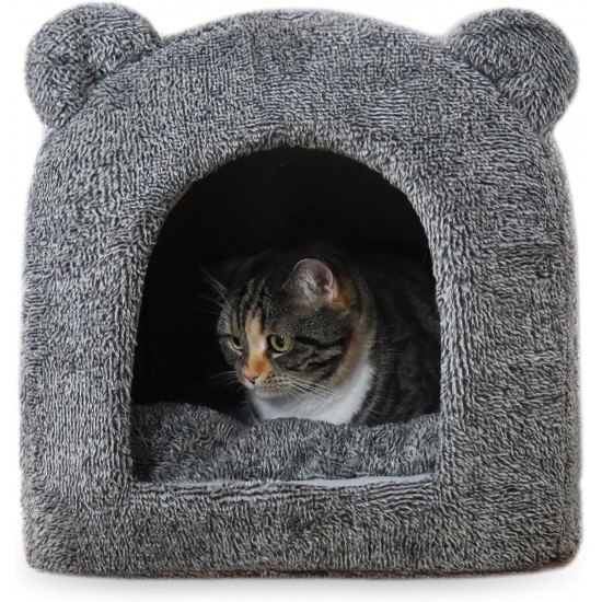 Rosewood Teddy Bear Cat Bed, 38 x 38 cm, Grey Rosewood Teddy Bear Cat Bed, 38 x 38 cm, Grey