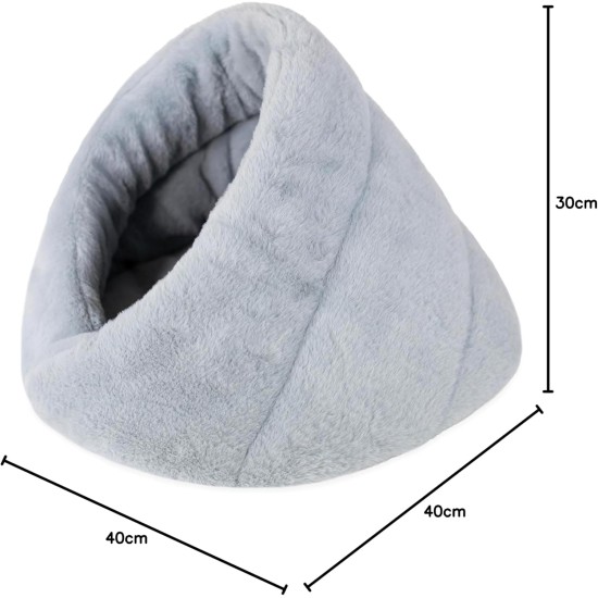 Rosewood Wrap Hideaway Fur Cat Bed Cosy Cat Bed Blue Rosewood Wrap Hideaway Fur Cat Bed Cosy Cat Bed Blue