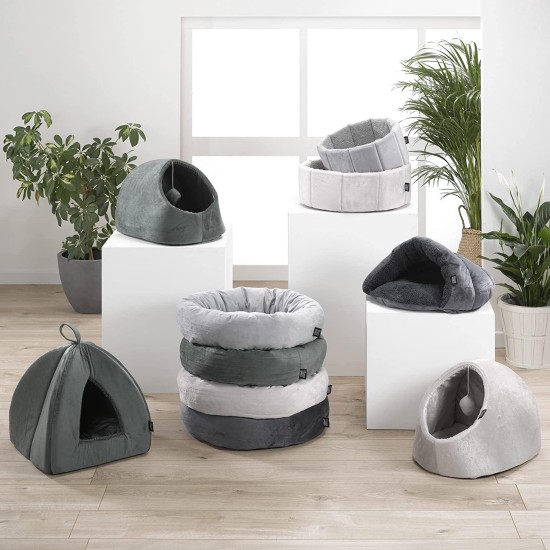 Round Basket Polyester 48 cm Sweet Cat Ecru Round Basket Polyester 48 cm Sweet Cat Ecru