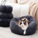 Round Plush Dog Bed, Warm Kitten Nest with Non-Slip Bottom for Indoor Use (L) Round Plush Dog Bed, Warm Kitten Nest with Non-Slip Bottom for Indoor Use (L)