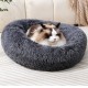 Round Plush Dog Bed, Warm Kitten Nest with Non-Slip Bottom for Indoor Use (L) Round Plush Dog Bed, Warm Kitten Nest with Non-Slip Bottom for Indoor Use (L)