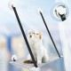 SAN LIKE Cat Hammock, Cat Bed Window for Cats up to 15 kg, Reinforced Cat Hammock with Strong Suction Cup, Washable Double-Sided Cushion, 55 x 48 x 29 cm SAN LIKE Cat Hammock, Cat Bed Window for Cats up to 15 kg, Reinforced Cat Hammock with Strong Suction Cup, Washable Double-Sided Cushion, 55 x 48 x 29 cm