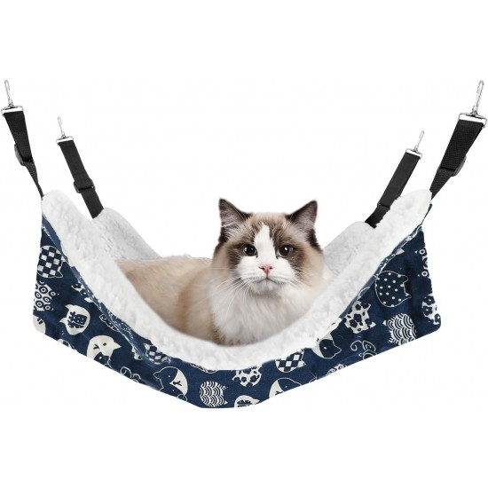 SAN LIKE Pet Hammock, Hammock Cage Cat with Adjustable Straps, Cat Hammock, Soft Under Chair Table Hammocks for Cats, Dogs, Rabbits SAN LIKE Pet Hammock, Hammock Cage Cat with Adjustable Straps, Cat Hammock, Soft Under Chair Table Hammocks for Cats, Dogs, Rabbits