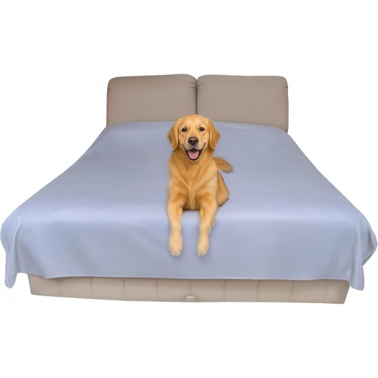 SILLY LEGACY Waterproof Bed Protector Pad (Extra Large, 100" x 96", Grey) - Soft, Thin Reversible Blanket for Pets Incontinence, Urine, Dirt, Pet Hair, Saliva SILLY LEGACY Waterproof Bed Protector Pad (Extra Large, 100" x 96", Grey) - Soft, Thin Reversible Blanket for Pets Incontinence, Urine, Dirt, Pet Hair, Saliva