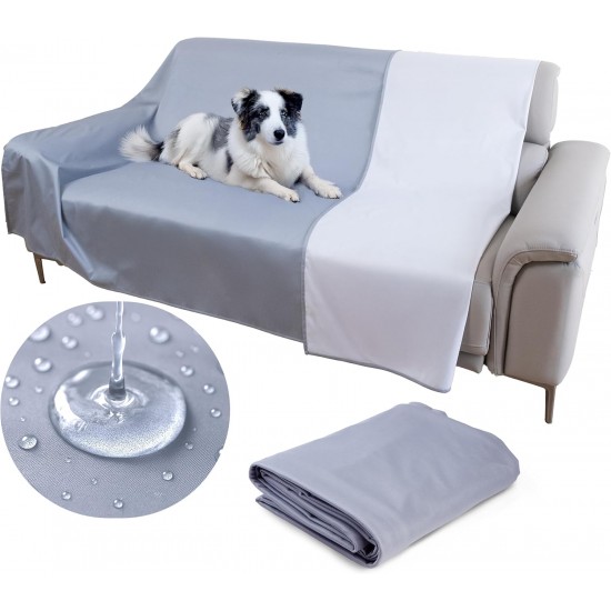 SILLY LEGACY Waterproof Bed Protector Pad (Extra Large, 100" x 96", Grey) - Soft, Thin Reversible Blanket for Pets Incontinence, Urine, Dirt, Pet Hair, Saliva SILLY LEGACY Waterproof Bed Protector Pad (Extra Large, 100" x 96", Grey) - Soft, Thin Reversible Blanket for Pets Incontinence, Urine, Dirt, Pet Hair, Saliva
