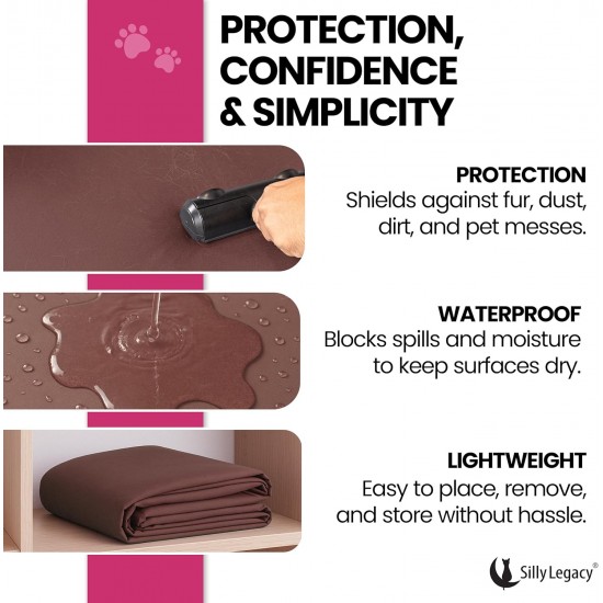 SILLY LEGACY Waterproof Bed Protector Pad (Extra Large, 100" x 96", Grey) - Soft, Thin Reversible Blanket for Pets Incontinence, Urine, Dirt, Pet Hair, Saliva SILLY LEGACY Waterproof Bed Protector Pad (Extra Large, 100" x 96", Grey) - Soft, Thin Reversible Blanket for Pets Incontinence, Urine, Dirt, Pet Hair, Saliva