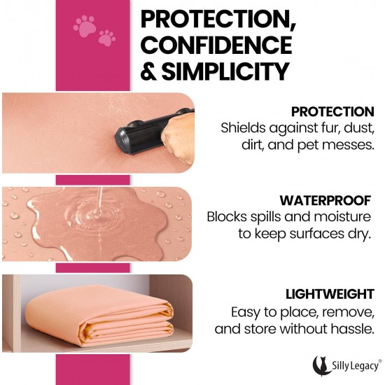 SILLY LEGACY Waterproof Bed Protector Pad (Extra Large, 100" x 96", Grey) - Soft, Thin Reversible Blanket for Pets Incontinence, Urine, Dirt, Pet Hair, Saliva SILLY LEGACY Waterproof Bed Protector Pad (Extra Large, 100" x 96", Grey) - Soft, Thin Reversible Blanket for Pets Incontinence, Urine, Dirt, Pet Hair, Saliva
