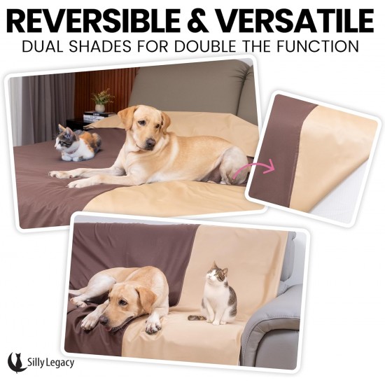 SILLY LEGACY Waterproof Bed Protector Pad (Extra Large, 100" x 96", Grey) - Soft, Thin Reversible Blanket for Pets Incontinence, Urine, Dirt, Pet Hair, Saliva SILLY LEGACY Waterproof Bed Protector Pad (Extra Large, 100" x 96", Grey) - Soft, Thin Reversible Blanket for Pets Incontinence, Urine, Dirt, Pet Hair, Saliva
