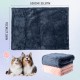 SLSON 2 Blankets, Dog Blankets, Cat Blankets, Soft Double-Sided Pet Blankets for Sofas, Chairs, Cars, Travel and Pets Keep Warm, Machine Washable, 70 x 100 cm (Grey and White)