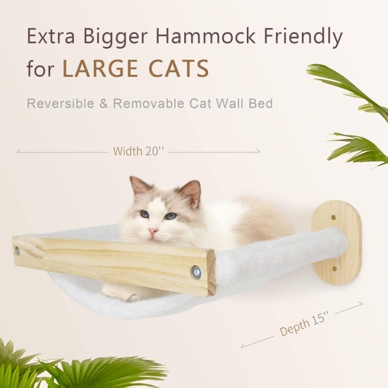 SONGWAY Climbing Wall Cat Stairs Wall Mounted 4-Piece Cat Climbing Wall Set with Hammock and Sisal Column, Wall Lounger Cat, Scratching Post Wall, Cat Scratching Furniture, Beige SONGWAY Climbing Wall Cat Stairs Wall Mounted 4-Piece Cat Climbing Wall Set with Hammock and Sisal Column, Wall Lounger Cat, Scratching Post Wall, Cat Scratching Furniture, Beige