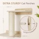 SONGWAY Climbing Wall Cat Stairs Wall Mounted 4-Piece Cat Climbing Wall Set with Hammock and Sisal Column, Wall Lounger Cat, Scratching Post Wall, Cat Scratching Furniture, Beige SONGWAY Climbing Wall Cat Stairs Wall Mounted 4-Piece Cat Climbing Wall Set with Hammock and Sisal Column, Wall Lounger Cat, Scratching Post Wall, Cat Scratching Furniture, Beige