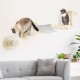 SONGWAY Climbing Wall Cat Stairs Wall Mounted 4-Piece Cat Climbing Wall Set with Hammock and Sisal Column, Wall Lounger Cat, Scratching Post Wall, Cat Scratching Furniture, Beige SONGWAY Climbing Wall Cat Stairs Wall Mounted 4-Piece Cat Climbing Wall Set with Hammock and Sisal Column, Wall Lounger Cat, Scratching Post Wall, Cat Scratching Furniture, Beige