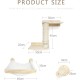 SONGWAY Climbing Wall Cat Stairs Wall Mounted 4-Piece Cat Climbing Wall Set with Hammock and Sisal Column, Wall Lounger Cat, Scratching Post Wall, Cat Scratching Furniture, Beige SONGWAY Climbing Wall Cat Stairs Wall Mounted 4-Piece Cat Climbing Wall Set with Hammock and Sisal Column, Wall Lounger Cat, Scratching Post Wall, Cat Scratching Furniture, Beige